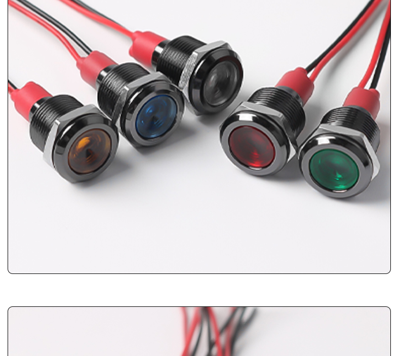 Versatile 12mm Black Metal LED Indicator Lights Oxidized and Durable Compatible with 3V 6V 12V 24V 110V 220V