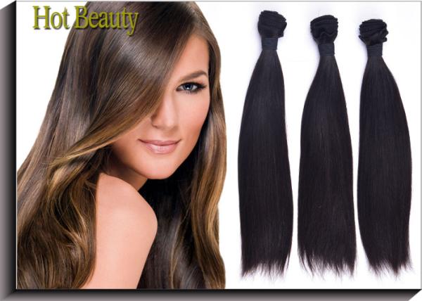 Grade 6A Virgin Hair Extensions SIly Straight For Women / Brazilian Human Hair Weave