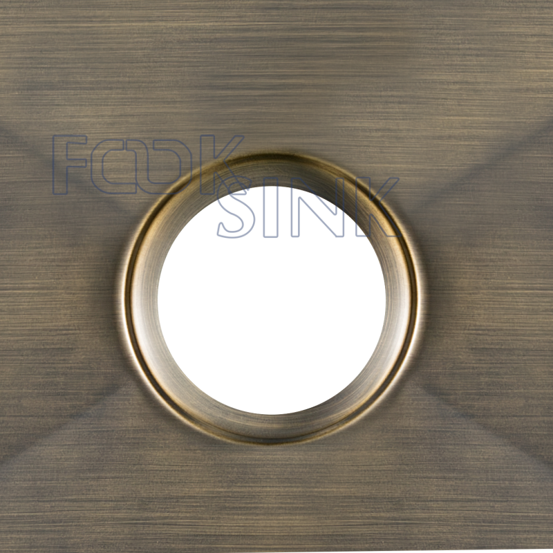 Nordic Simple SUS304 Antique Golden Stainless Steel Kitchen Sinks Art Basin Rectangular Modern Bathroom Sink Evier De Cuisine Handmade Sink manufacturer wholesale 550x450mm Sink
