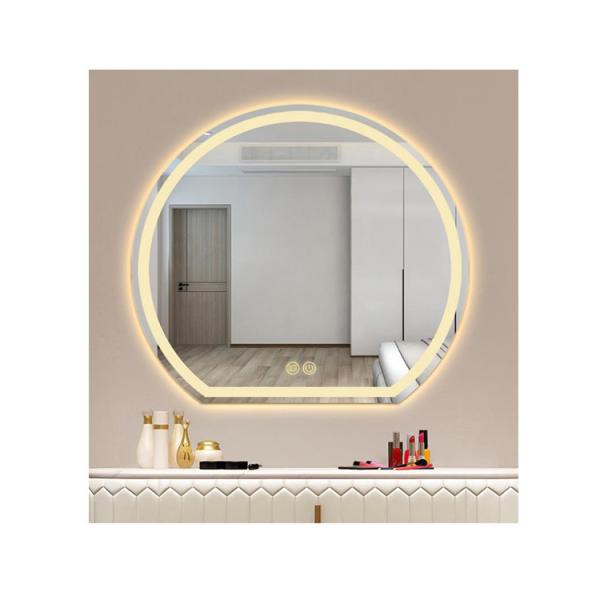 Customized LED Round Bathroom Mirror Aluminum LED Lighted Bathroom Mirror 12V Voltage