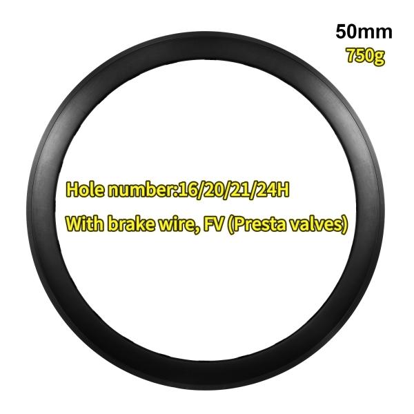 High Frame Aluminum Alloy Road Bike Wheel Rim V Brake 700C 30/40/50mm