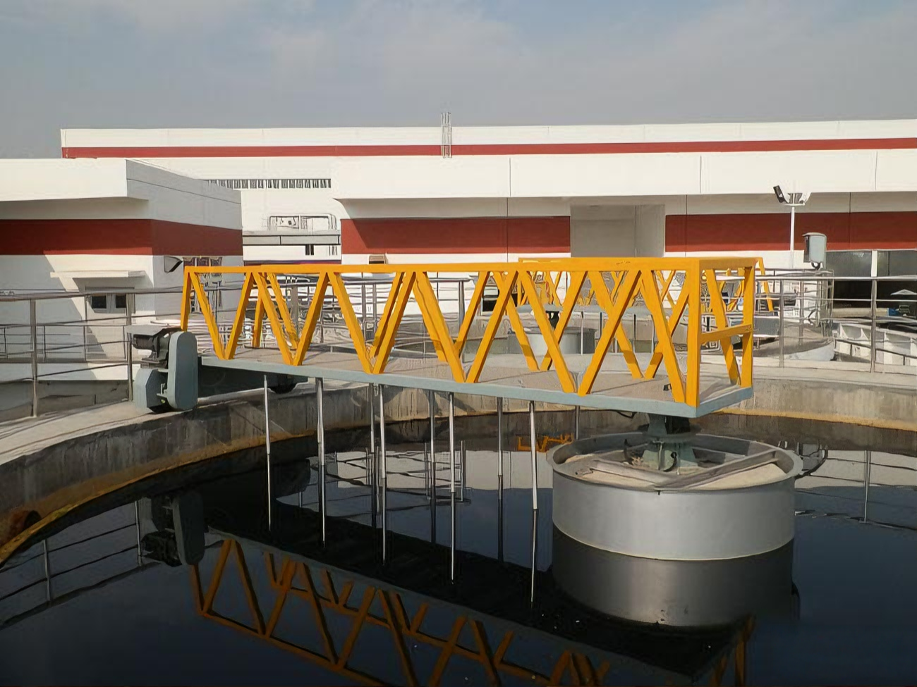 8m – 60m Racleur de boues à entraînement central, racleur de clarificateur à axe vertical