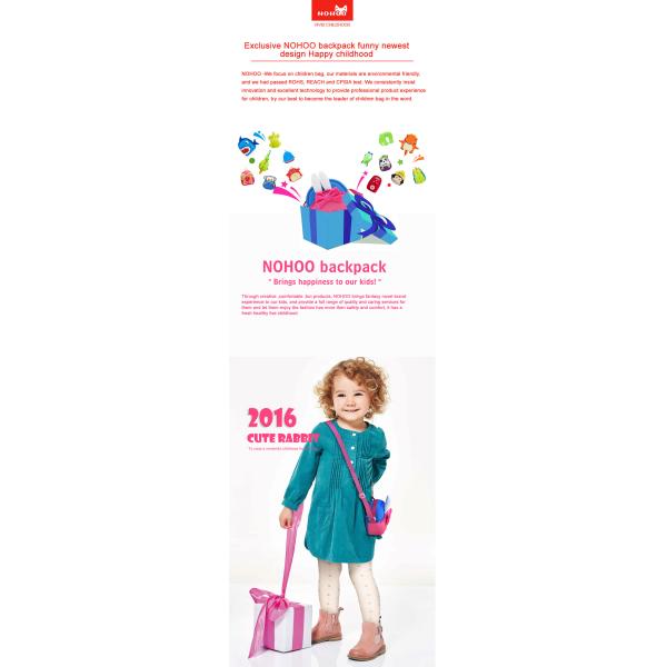 Waterproof Cute Rabbit Kids Messenger Bag / Sling Bag For Little Girls OEM