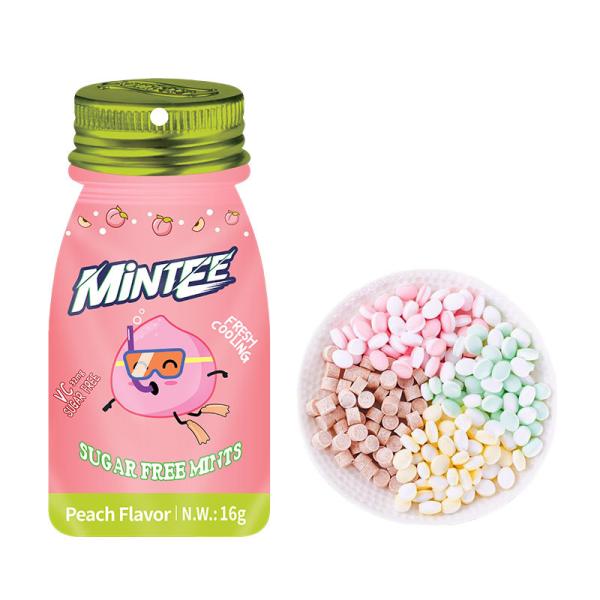 Peach Mints Factory Tablet Lozenge Sugar Free Mint Vitamin Candy Manufacturer