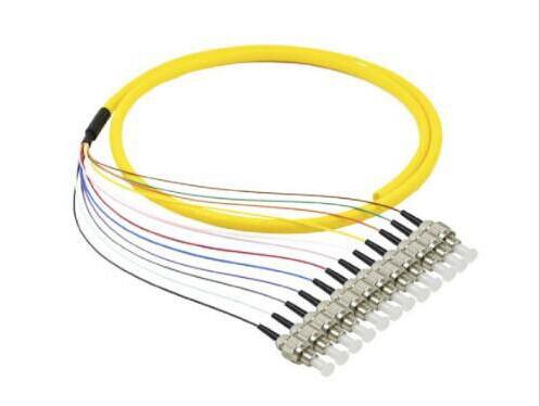 Yello Color Optic Fiber Patch Cable Patch Cords SC 12 Cores Bundle Pigtail