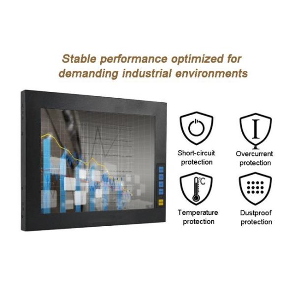 ZXTLCD Ordenador de control industrial de 21,5 pulgadas totalmente cerrado, a prueba de polvo, IP65, resistente al agua, multitáctil, a prueba de vapor, montaje empotrado con serie alta