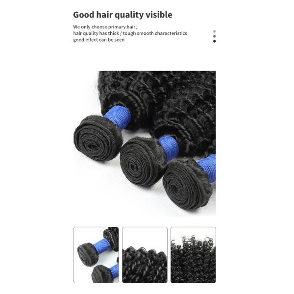 No Knots Kinky Curly 18inch Real Human Hair Bundles 10a Dyed Available