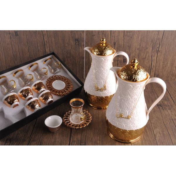 Stocked Glass Tea Cup And Saucer Custom Ceramic Coffee Mug Pots Sets