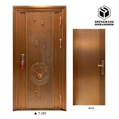 Traditional Brown With Aluminum Garden Gate Door For Main Exterior Metal Garden Gates