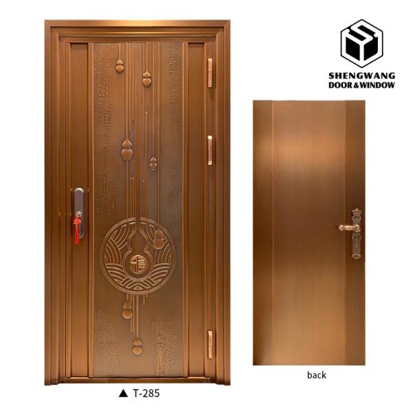 Traditional Brown With Aluminum Garden Gate Door For Main Exterior Metal Garden Gates