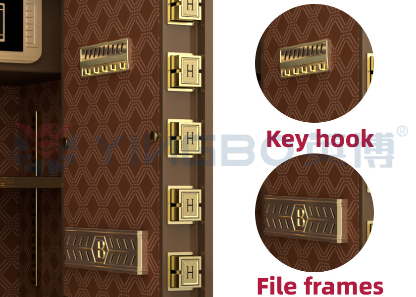 Business Security Safe Box with Biometric Fingerprint Lock Large Capacity Steel Safe for Office Cash & Document Storage