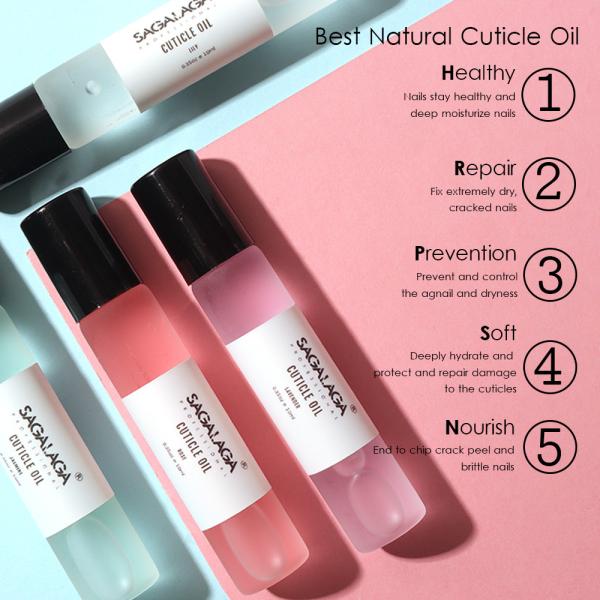 Stylo applicateur d'huile pour cuticules pêche 14 saveurs pour ongles, marque privée, beauté et soins des ongles