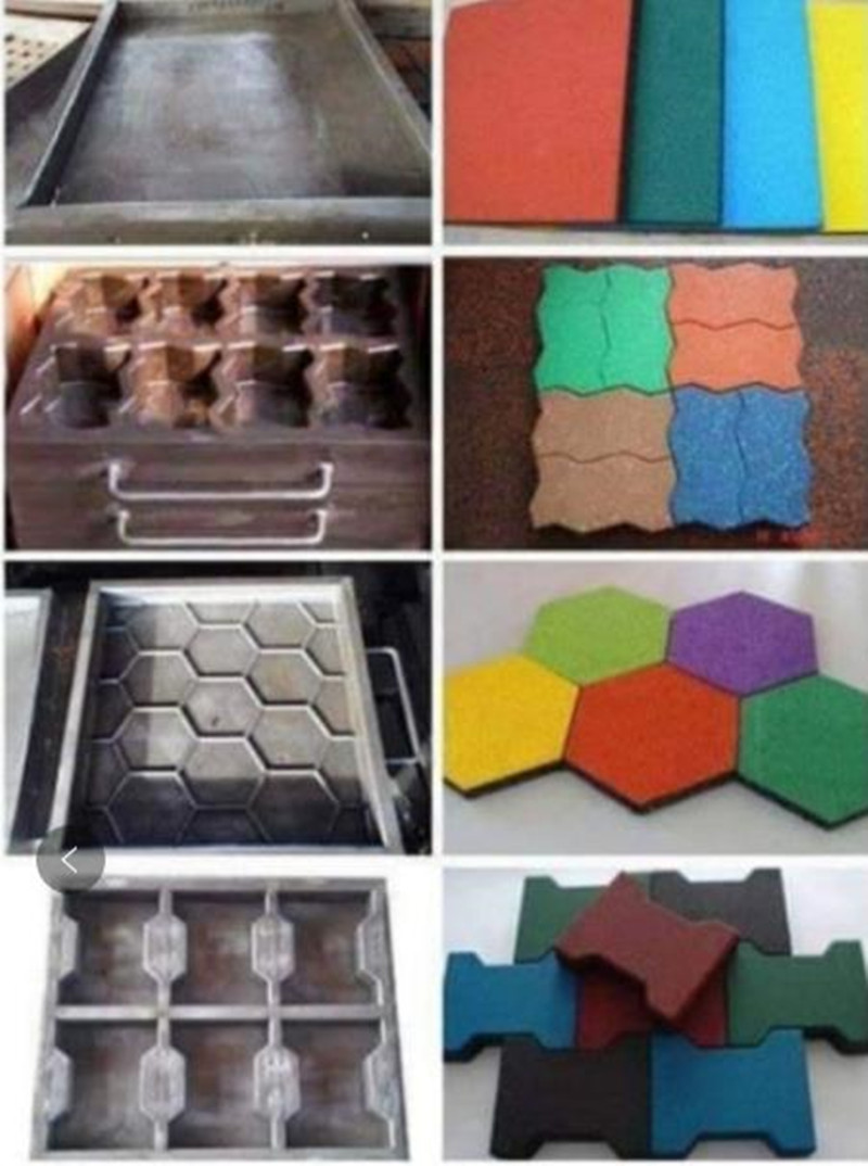 550x550mm Heating Plate 4 Working Layers CE Certified Rubber Floor Tile Production Line and Rubber Tile Vulcanizing Press