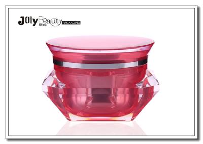 Luxury Diamond Shaped Cosmetic Jars Arcylic Cream Jars 30ml 50ml 100ml