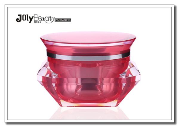 Luxury Diamond Shaped Cosmetic Jars Arcylic Cream Jars 30ml 50ml 100ml