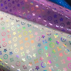 Bolsa de mão Laser Grave PU Couro colorido Flor do Pentágono Couro artificial PU