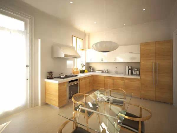 High glossy PVC door kitchen cabinet