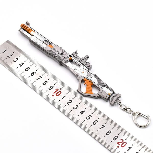 Popular shooting games Ape x Stock Customer customized requirements mini metal gun models keychain 16 cm gift