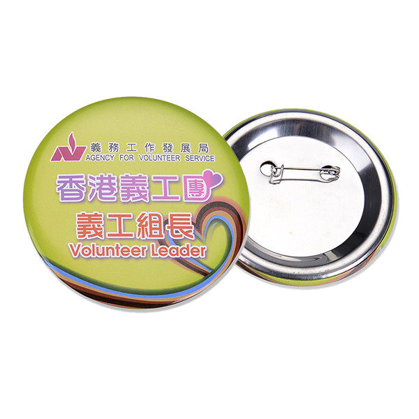 Tin Button Metal Pin Badges Non - Toxic Pin Button Badge For Advertising