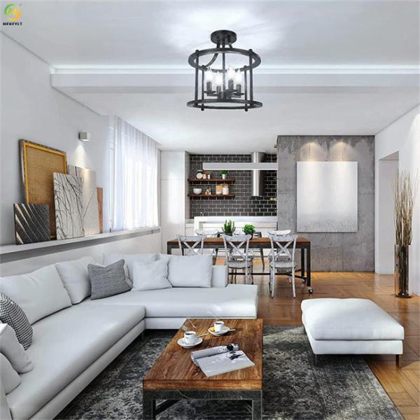 Iron Pendant Light Home Art Baking Paint Black LED Nordic Pendant Light