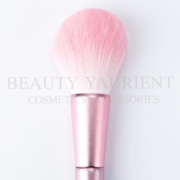 Aluminum Ferrule Synthetic Hair Powder Makeup Brush 18.2cm Length