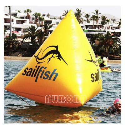 Triangle Giant Floating Inflatable Water Toys 0.6mm-0.9mm PVC Inflatable Water Buoys