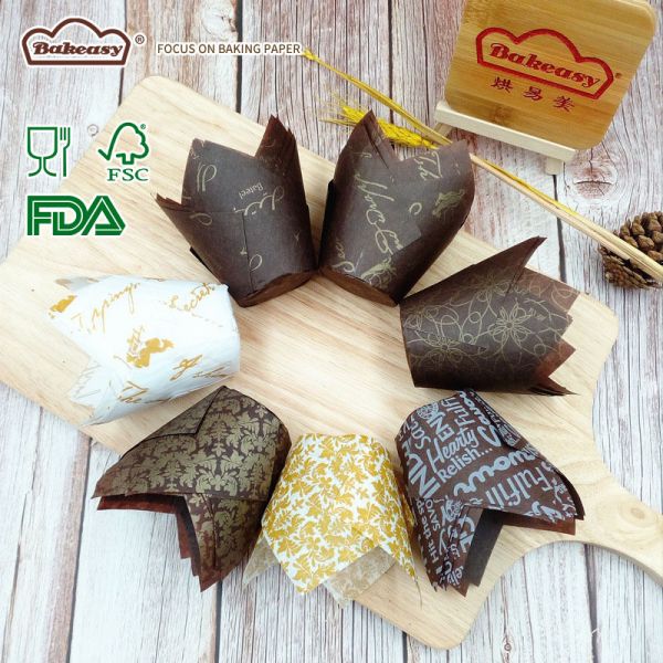 Colorful Printed Cupcake Paper Liners, Disposable Greaseproof Muffin Baking Cups