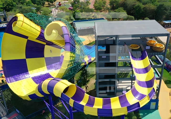 18-21M Water Park Water Slide Super Tornado Water Slide Waterproof