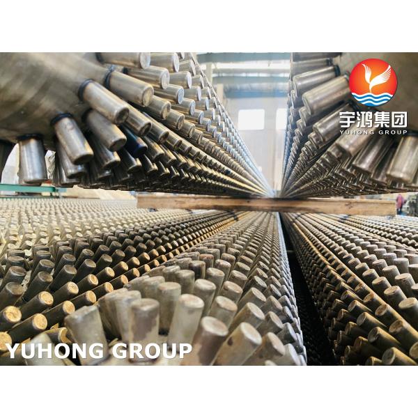 Acero inoxidable TP347 con tubo tachonado 11Cr, tubo pin, tubo de aleta soldado de alta frecuencia