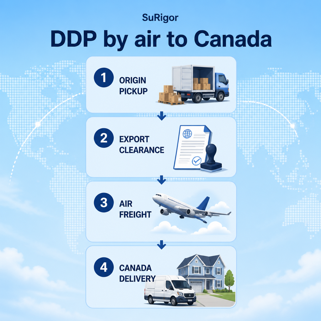 DDP Air Freight from China to Canada | 9 Years Door-to-Door Expertise | Duties & Taxes Included