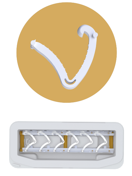 Convenient QueuesClip TM Multiple Polymer Surgical Ligating Clips NLC-CL