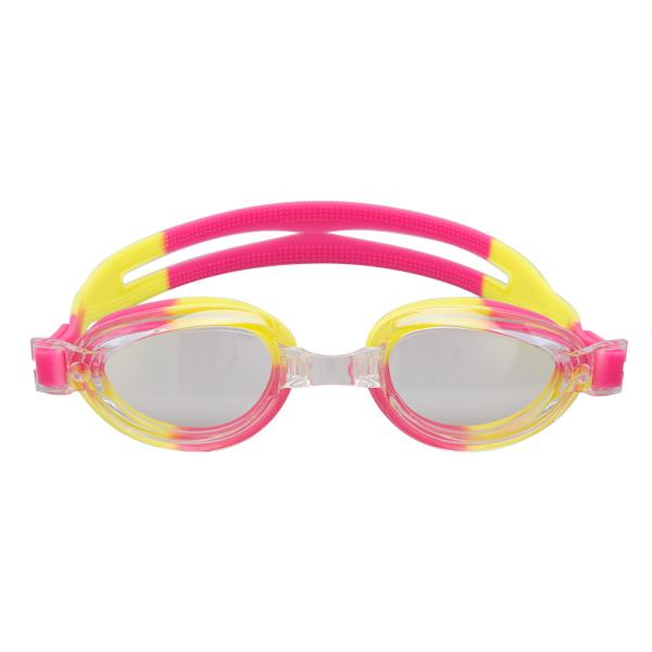Contrast Color Waterproof Silicone Swimming Goggles Electroplating