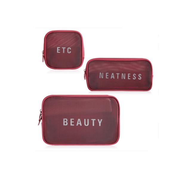 New 2019 small lipstick portable storage bag web hot three-piece carry-on makeup bags