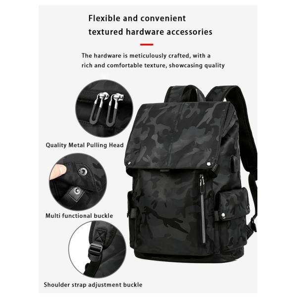 Mens business backpack casual camouflage computer backpack student bag