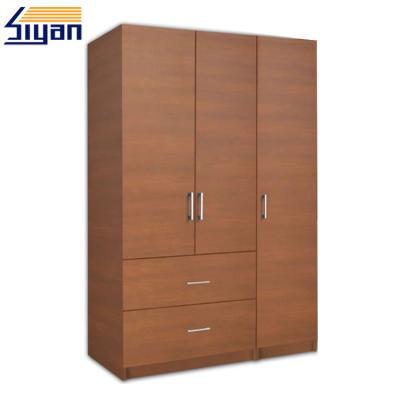 Bedroom Furniture 3 Wood Closet Doors 2 Dawers Environmental Friendly