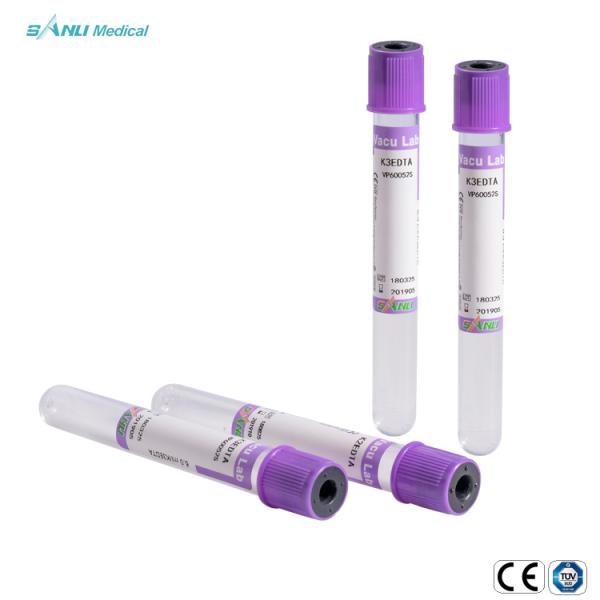 Hematological Test Blood Vacuum Tube PET With K2 EDTA K3 EDTA