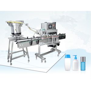 Full automatic capping machine with cap feeder