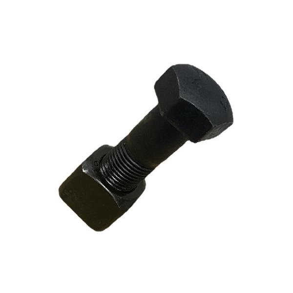 M16*M53 Stainless Steel Excavator Track Bolts And Nuts Black Finish