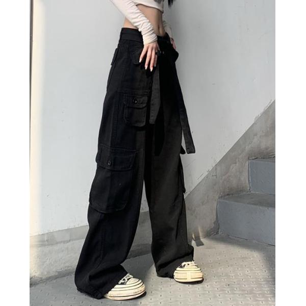 Брюки груза кармана фабрики одежды небольшого количества винтажные Multi освобождают прямые брюки джинсов