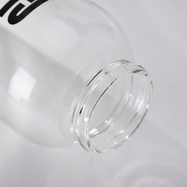 High Boroslicate Glass Water Bottle With Stainless Steel Lid Leakproof