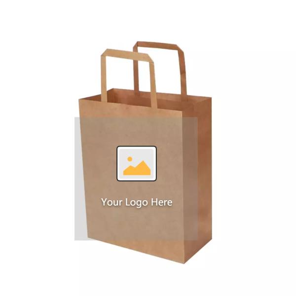 Изготовленный на заказ логотип 170gsm повторно использовал принимает прочь бумажный мешок упаковывая для одежд