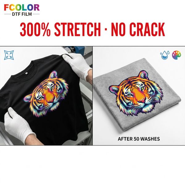 High Speed Instant Peel DTF Film Roll for Textile Heat Transfer Printing