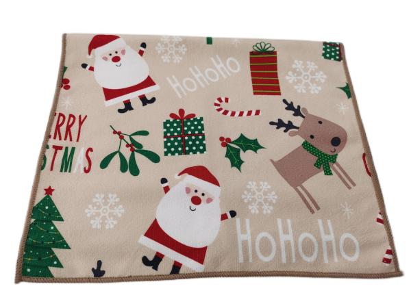 pano de 40x60cm Buff Christmas Microfiber Dish Towel para pratos da cozinha