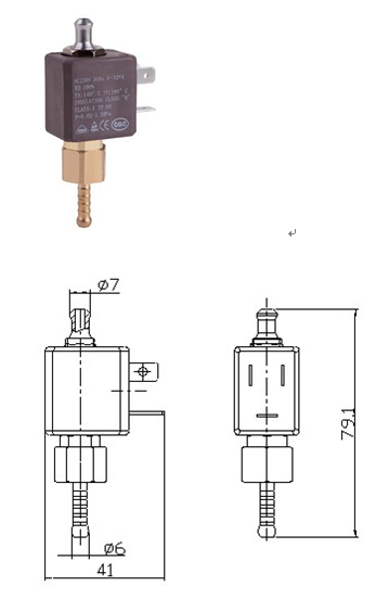 2/2 и 3/2 сразу действующих латунных клапанов соленоида 1.5mm G1/8» для создателя кофе