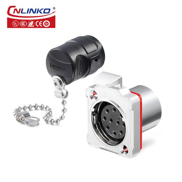BD24 Industrial Waterproof Metal Female Male IP68 10 Pin Plug Socket Cable Connector