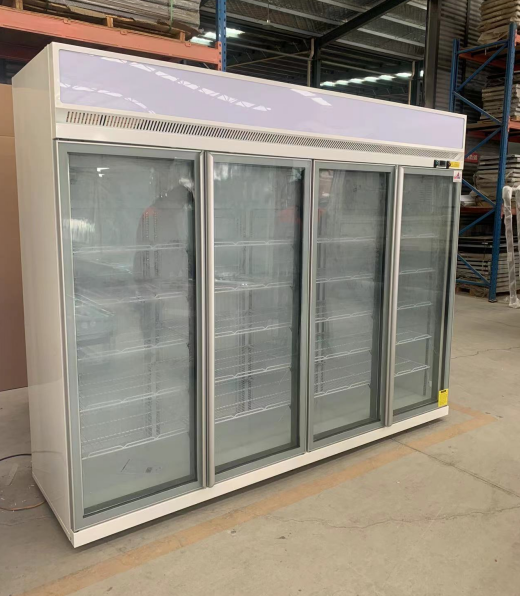 Commercial Glass Door Refrigerator Freezer Combo With 4doors