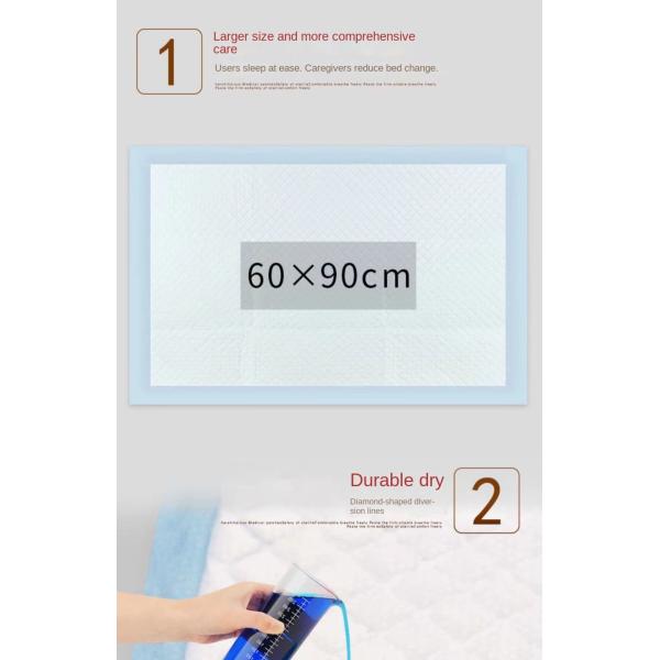 Super-Absorbent Disposable Bed Protector Pad Sheet for Adult Incontinence Care 60cm*90cm