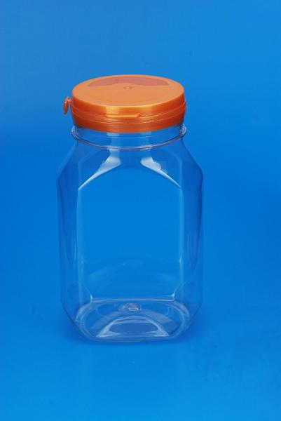 Empty Plastic Food Storage Can , Lightweight Clear Plastic Kitchen Canisters 490Ml