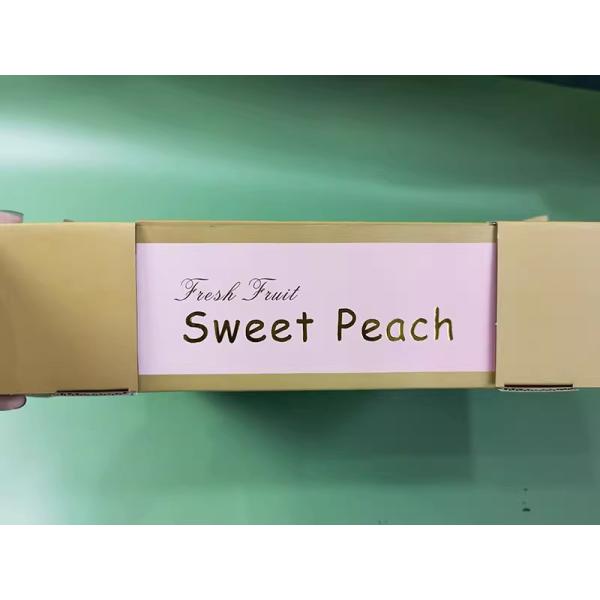 Peach Cardboard Fruit Tray Gift Pack Foldable With Foam Cardboard Insert