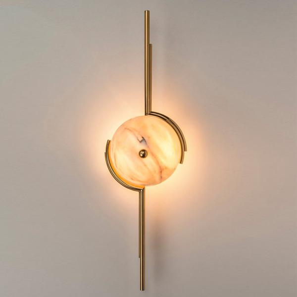 Postmodern personality natural marble light luxury art wall lamp simple living room creative marble wall light (WH-OR-13